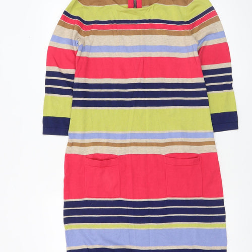 Phase Eight Women’s Multicoloured Stripe Cotton Shift Dress Size 10