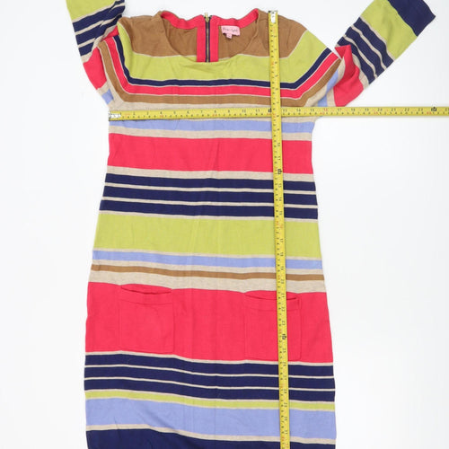 Phase Eight Women’s Multicoloured Stripe Cotton Shift Dress Size 10