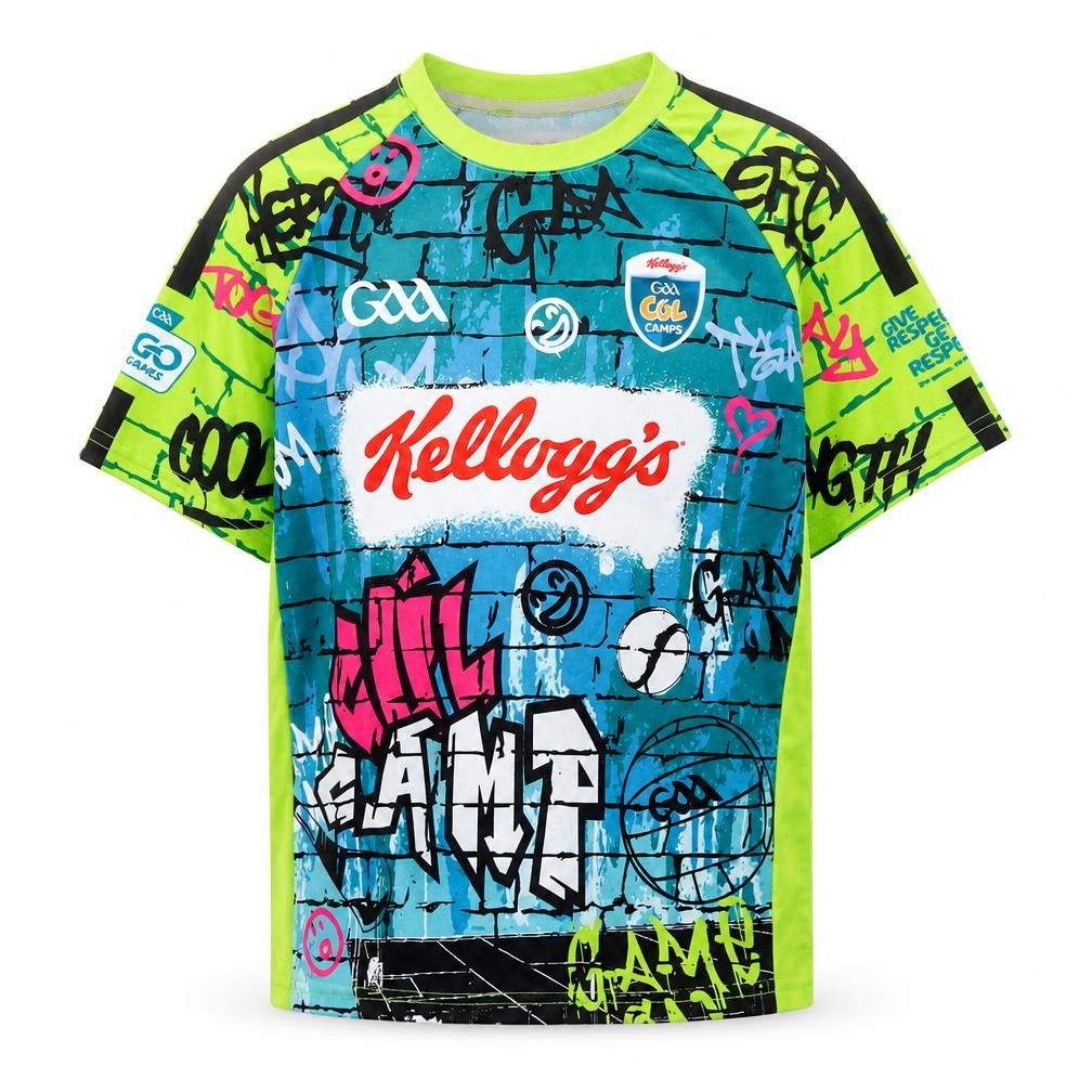 Front view of Azzurri boys’ multicoloured 5 years graphic jersey t-shirt