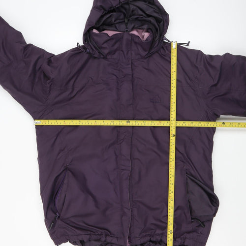 Peter Storm Womens Purple Waterproof Hooded Parka Jacket Size 16