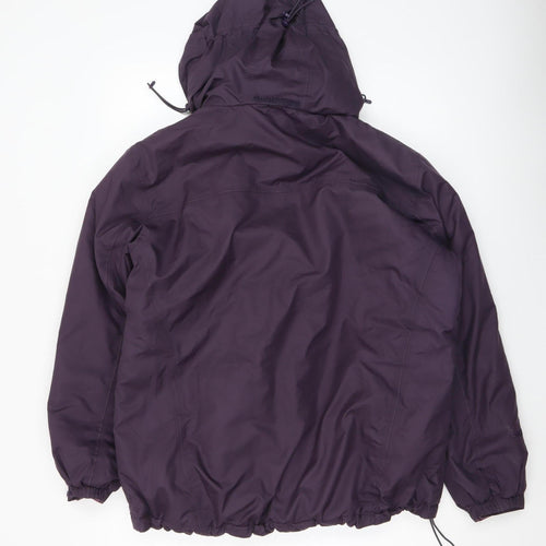 Peter Storm Womens Purple Waterproof Hooded Parka Jacket Size 16