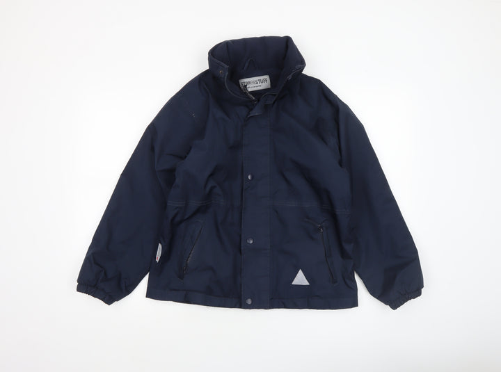 Result Boys Blue Waterproof Hooded Rain Jacket 11-12 Years XL