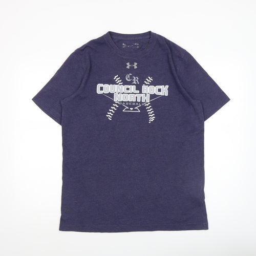 Under Armour Men's Blue Medium Sports Baseball Graphic T-Shirt