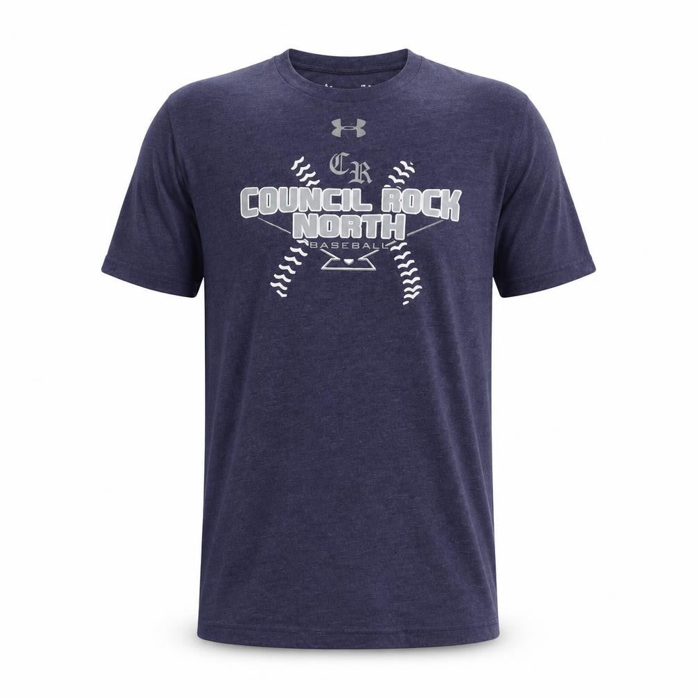 Under Armour Men's Blue Medium Sports Baseball Graphic T-Shirt