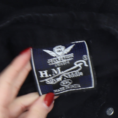 H.M Miss Annie Girls Black Denim Button Jacket 6-7 Years Classic Style