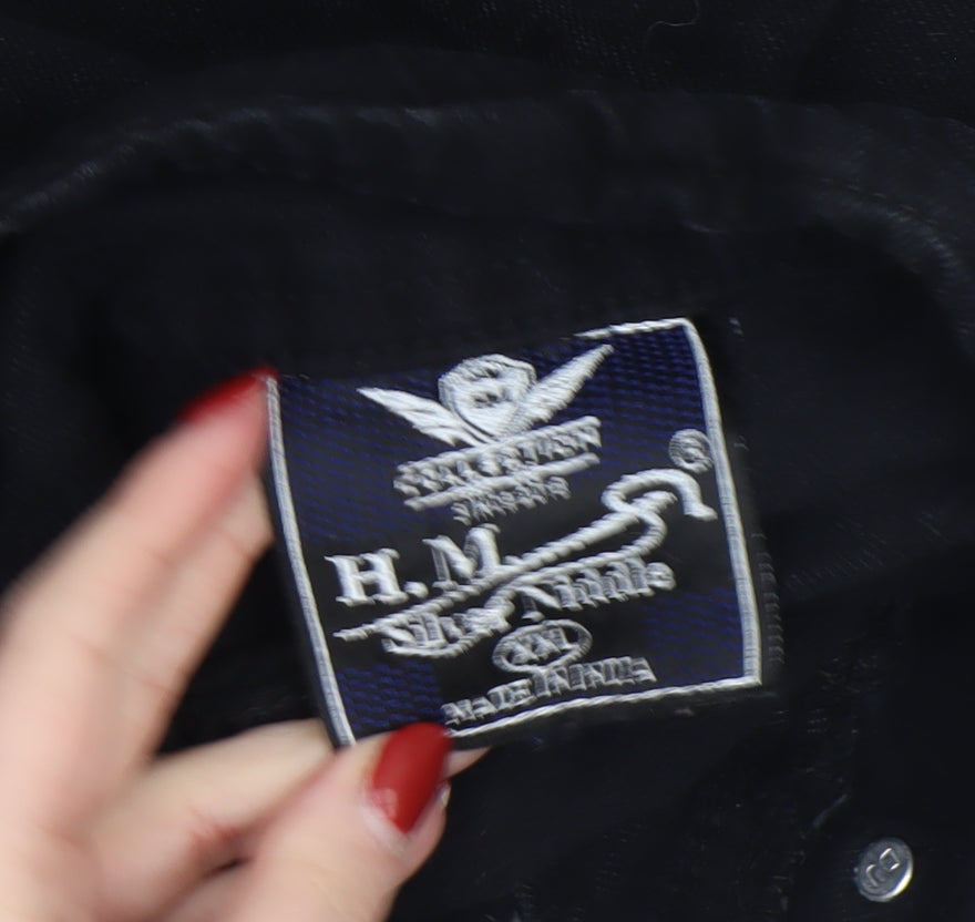 H.M Miss Annie Girls Black Denim Button Jacket 6-7 Years Classic Style