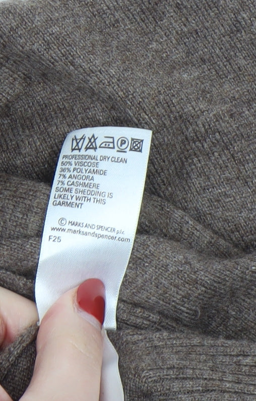 Marks and Spencer Women’s Brown Wrap Knit Cardigan Size 8-10