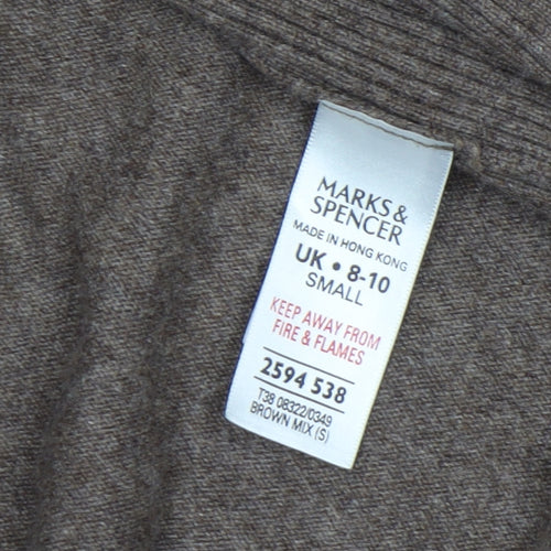 Marks and Spencer Women’s Brown Wrap Knit Cardigan Size 8-10