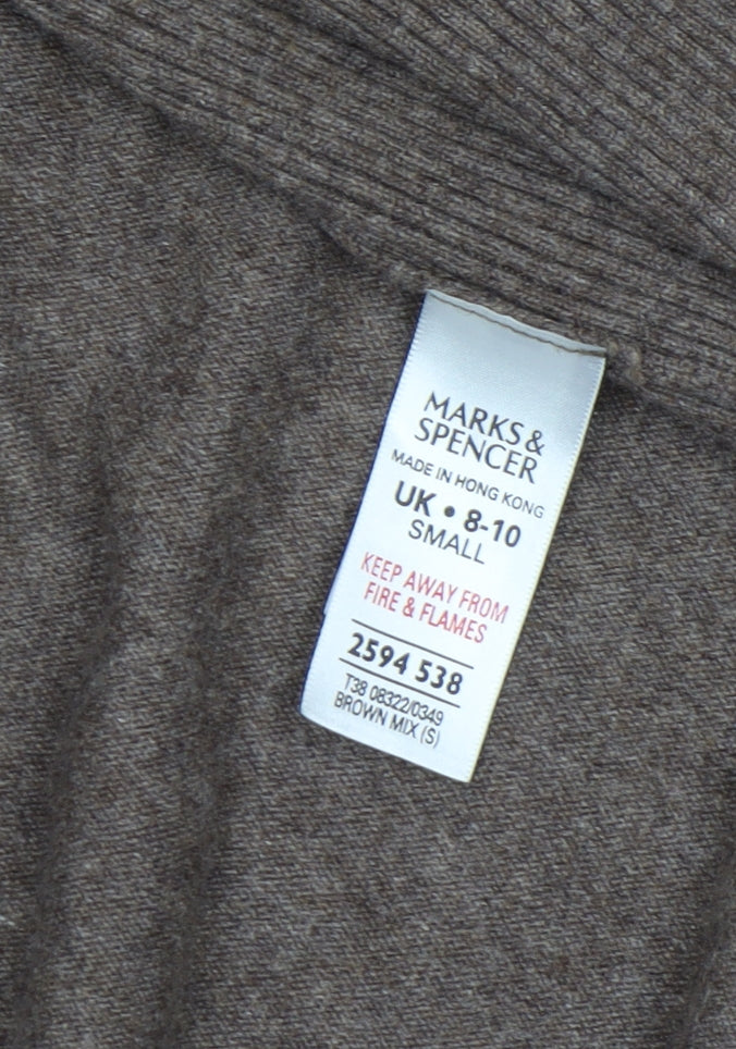 Marks and Spencer Women’s Brown Wrap Knit Cardigan Size 8-10