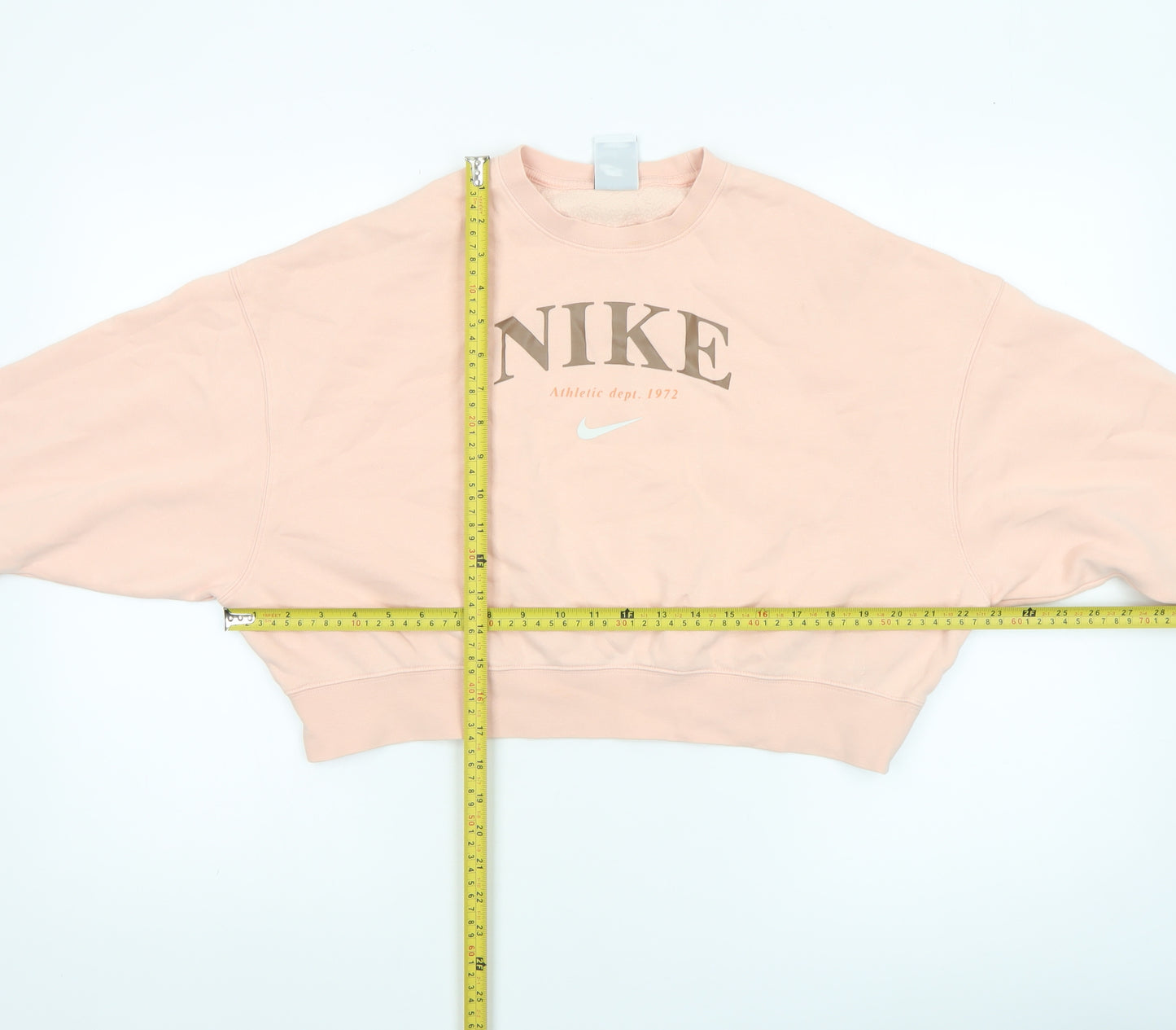 Nike Girls Pink Crew Neck Fleece Pullover Sweatshirt M 10-11 Years