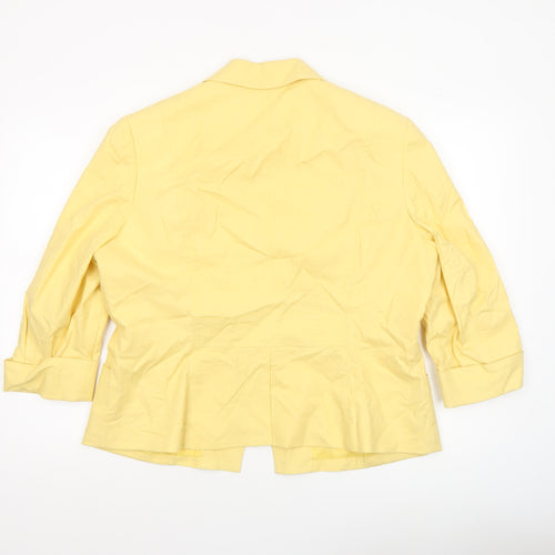 Reflections Womens Yellow Linen Blend Blazer Size 20 Tailored Jacket