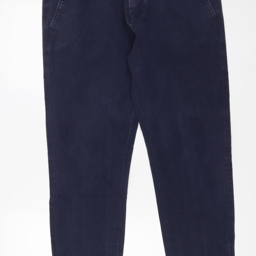 ZARA Men's Blue Slim Fit Chino Trousers Size M 31in Waist