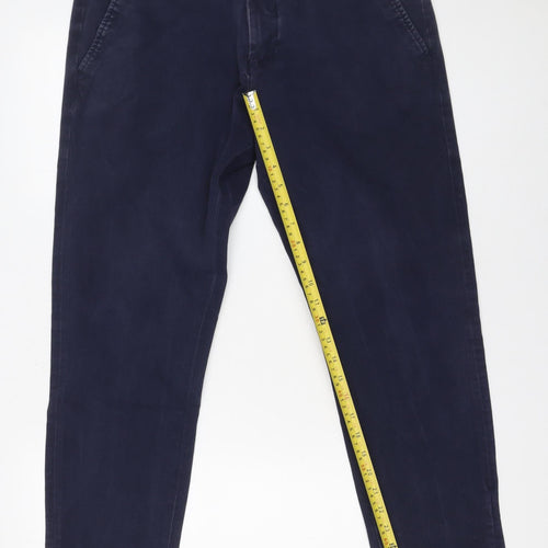 ZARA Men's Blue Slim Fit Chino Trousers Size M 31in Waist
