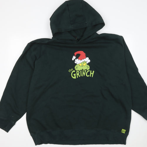 The Grinch Men’s Green 3XL Pullover Hoodie Christmas Graphic Sweatshirt