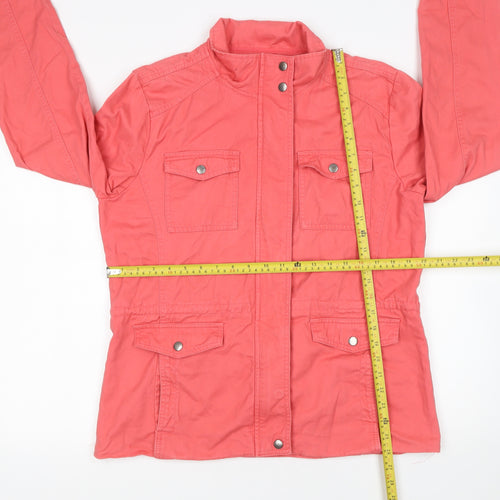 Atlas For Women Pink Cotton Mid-Length Casual Jacket UK 12