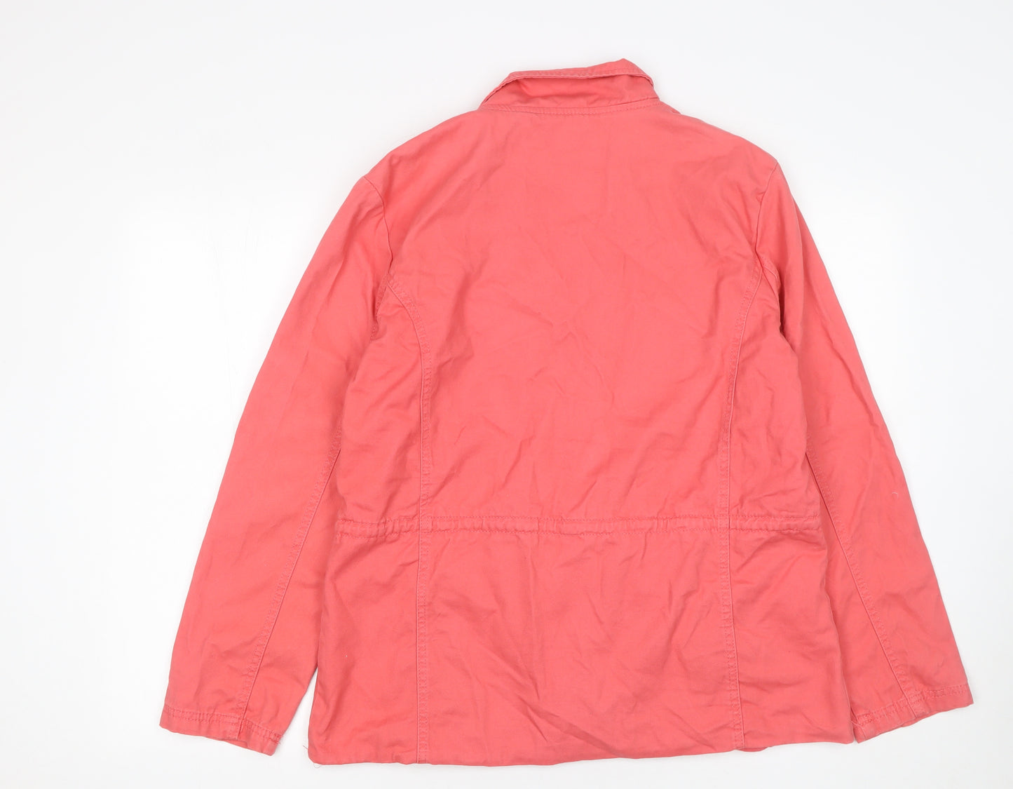 Atlas For Women Pink Cotton Mid-Length Casual Jacket UK 12