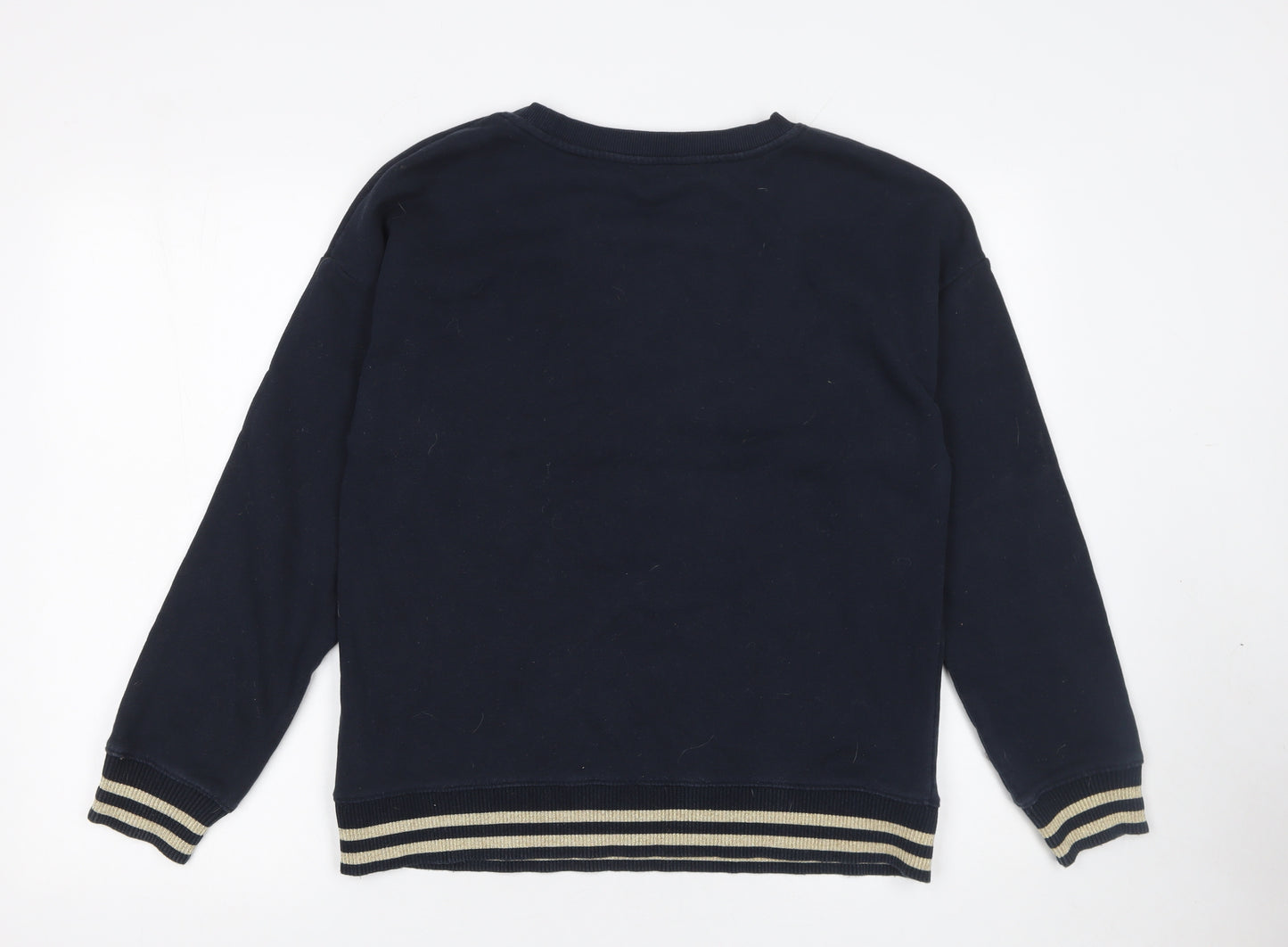 Next Women Navy Christmas Owl Sequin Sweatshirt M