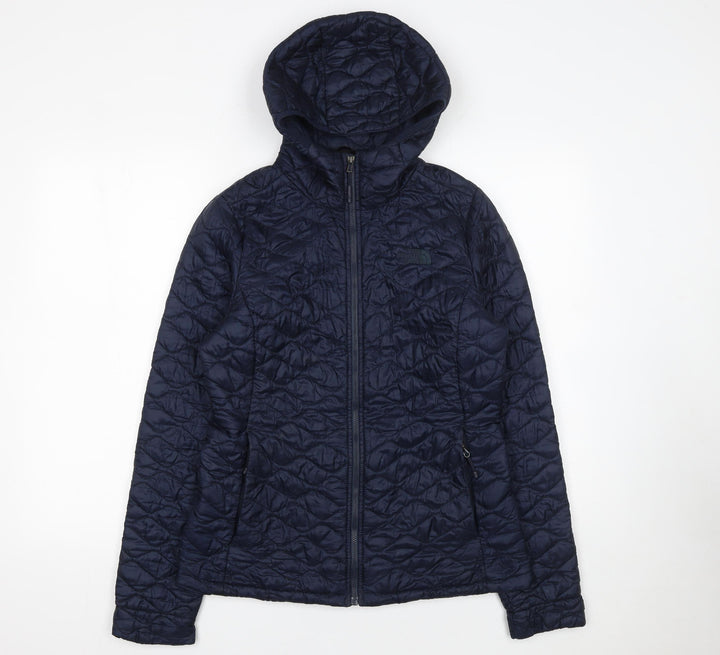 The North Face Women's Blue Quilted Hooded Jacket Size M