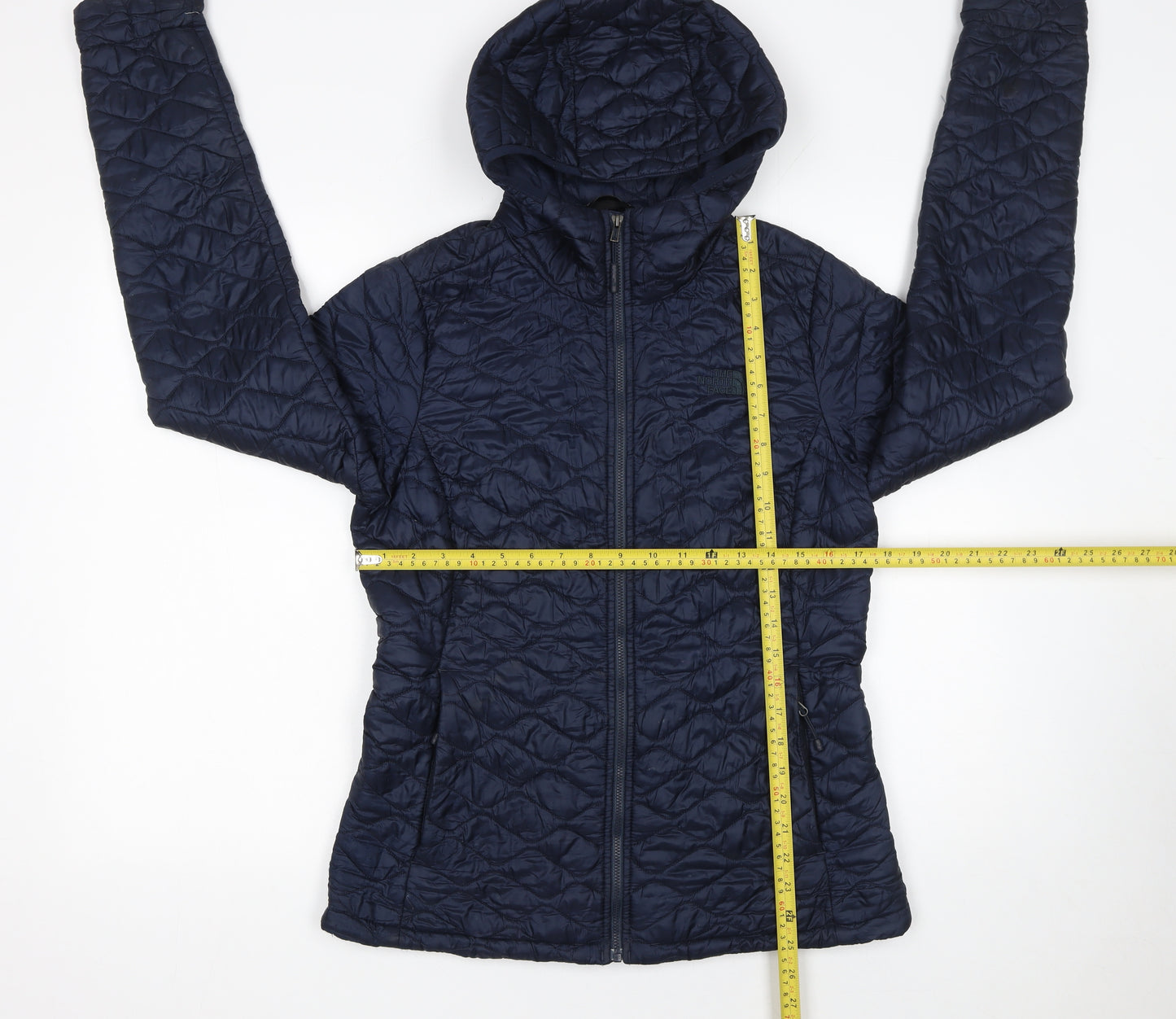 The North Face Women's Blue Quilted Hooded Jacket Size M