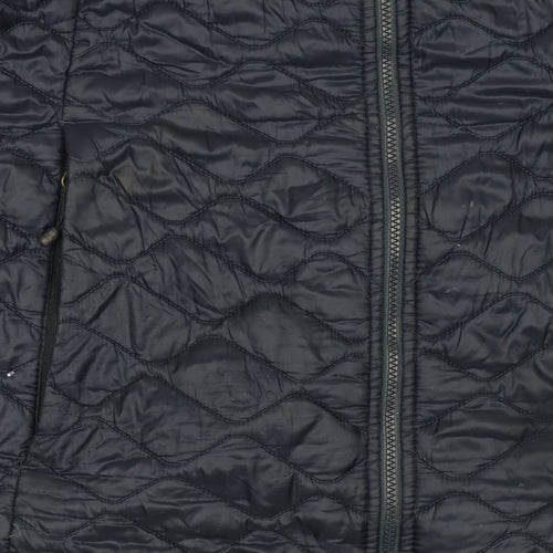 The North Face Women's Blue Quilted Hooded Jacket Size M