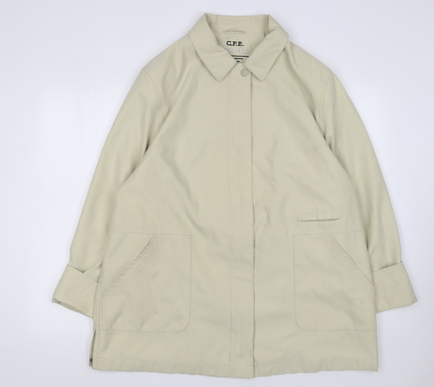 C.F.E. Classic Club Beige Women's Size 18 Mid-Length Coat