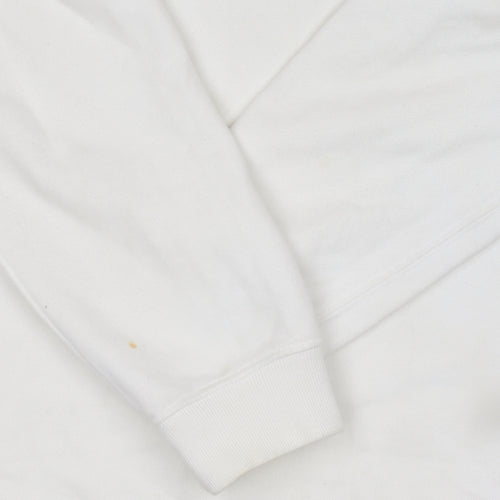GAP Men’s White Long Sleeve Polo Shirt Size S Classic Cotton