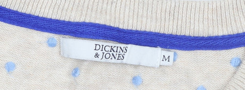 Dickins & Jones Womens Beige Polka Dot Cotton Jumper M