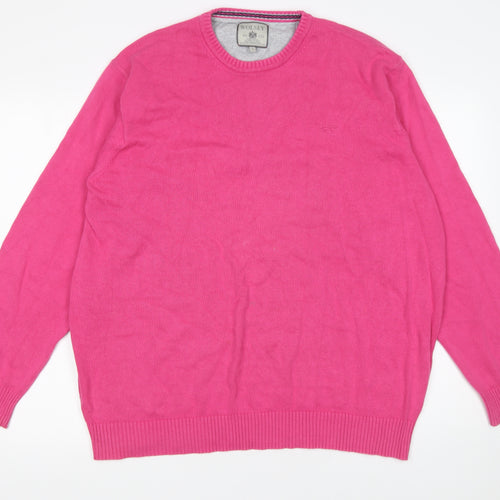 Wolsey Men’s Pink Cotton Crew Neck Jumper XL Knit Pullover