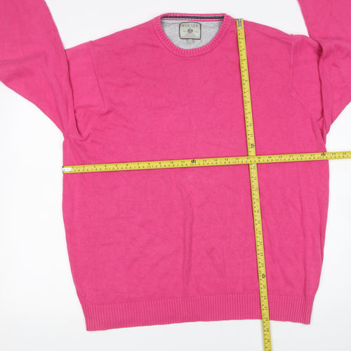 Wolsey Men’s Pink Cotton Crew Neck Jumper XL Knit Pullover