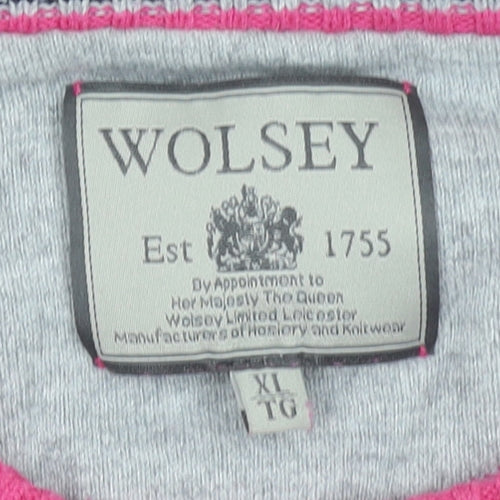 Wolsey Men’s Pink Cotton Crew Neck Jumper XL Knit Pullover