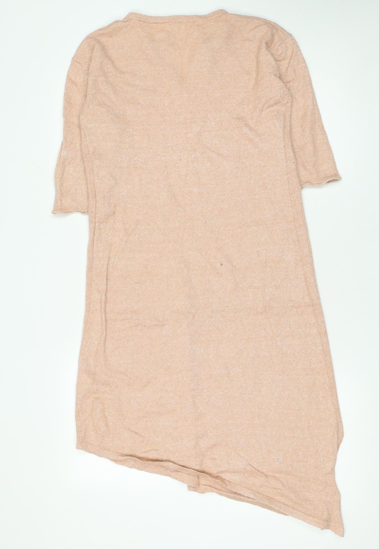 Poetry Women Beige Asymmetric Knit Midi Dress Size 10