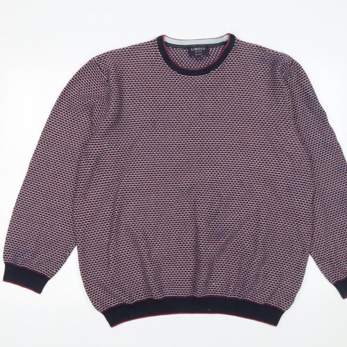 Marks and Spencer Men's Multicoloured 2XL Cotton Pullover Jumper
