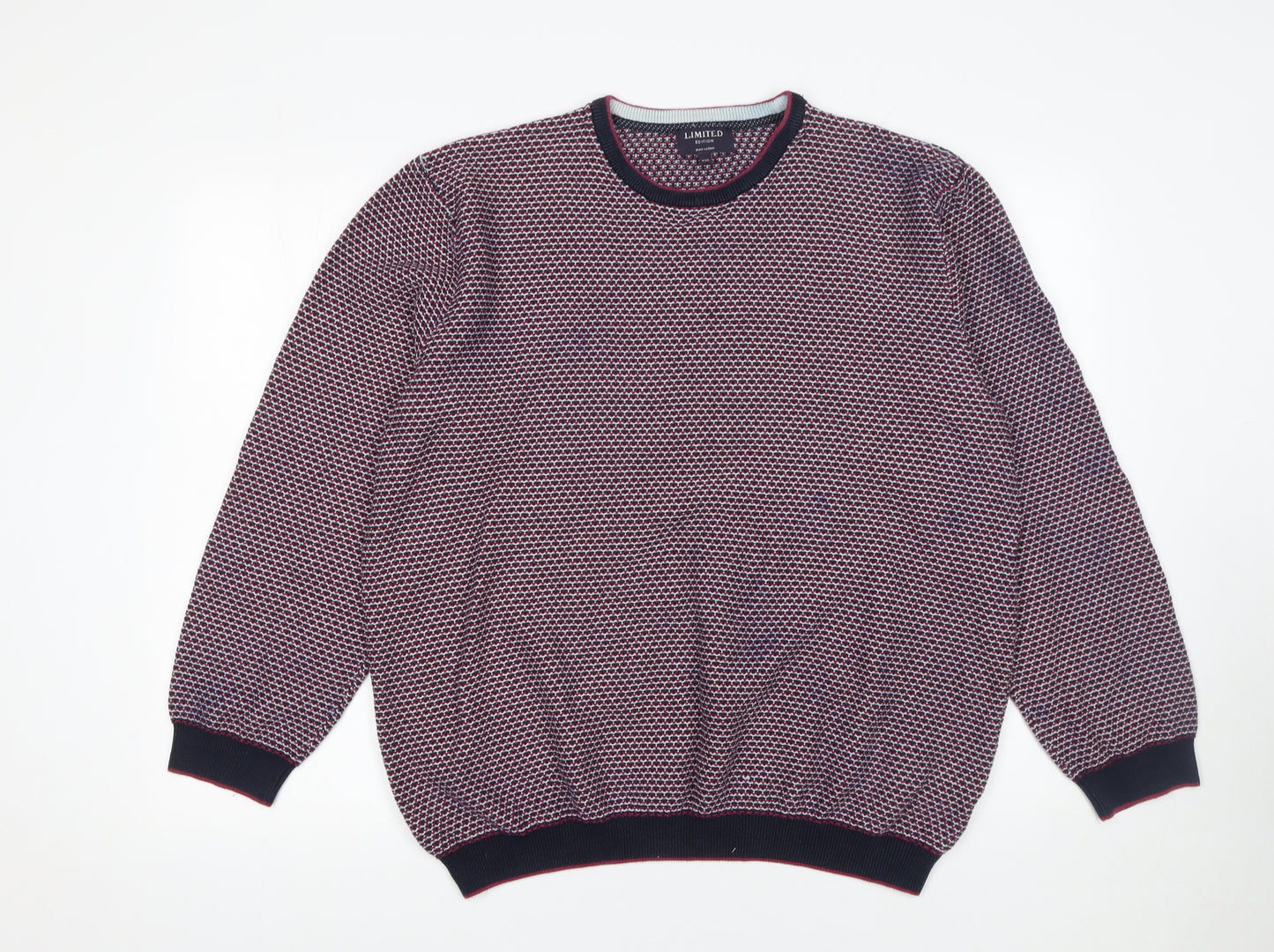 Marks and Spencer Men's Multicoloured 2XL Cotton Pullover Jumper
