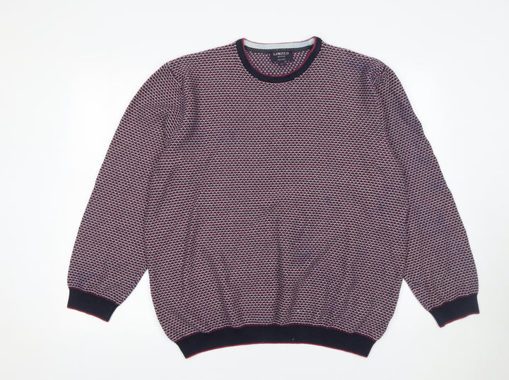 Marks and Spencer Men's Multicoloured 2XL Cotton Pullover Jumper