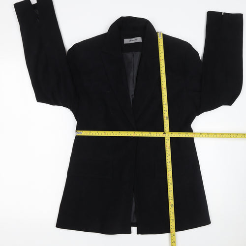 Amaranto Womens Black Size 12 Single-Breasted Blazer Jacket