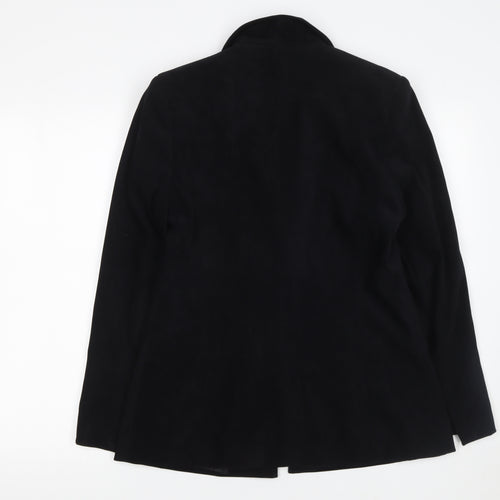Amaranto Womens Black Size 12 Single-Breasted Blazer Jacket
