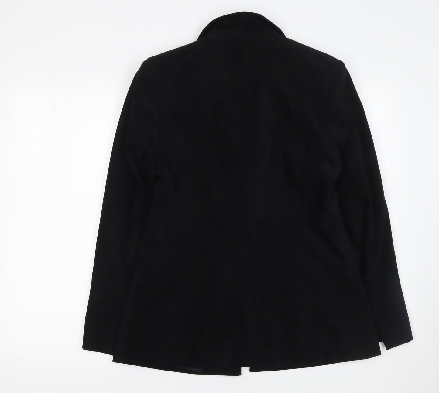 Amaranto Womens Black Size 12 Single-Breasted Blazer Jacket