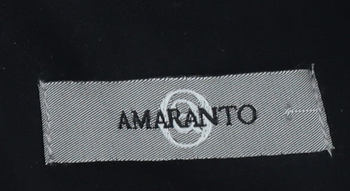 Amaranto Womens Black Size 12 Single-Breasted Blazer Jacket