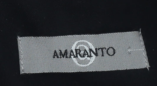 Amaranto Womens Black Size 12 Single-Breasted Blazer Jacket