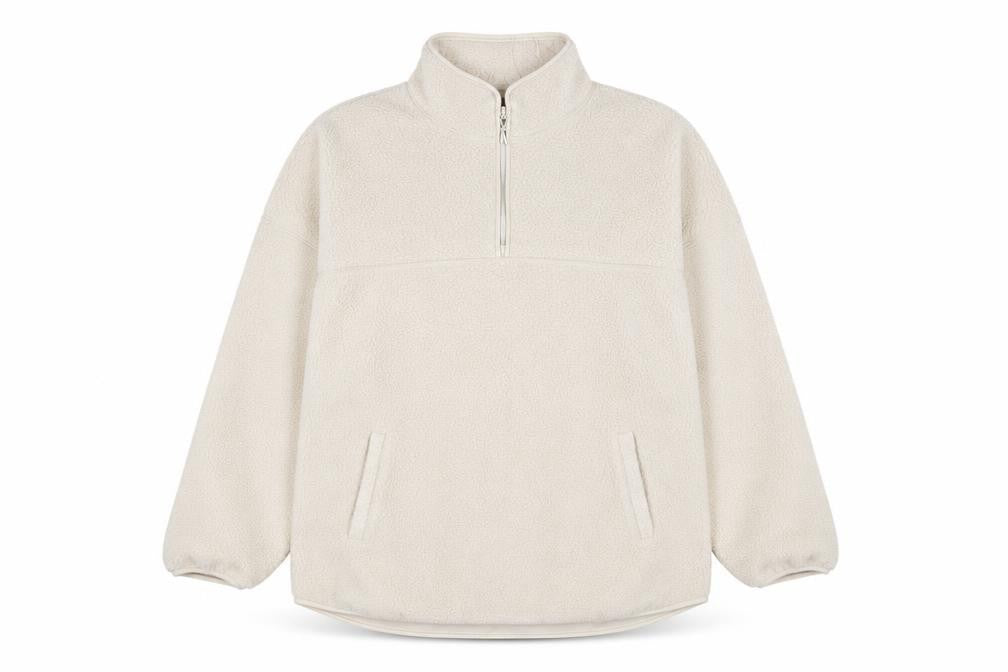 Front view of Dunnes women’s beige fleece pullover sweatshirt large