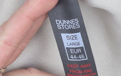 Dunnes Stores Womens Beige Fleece Pullover Sweatshirt Large
