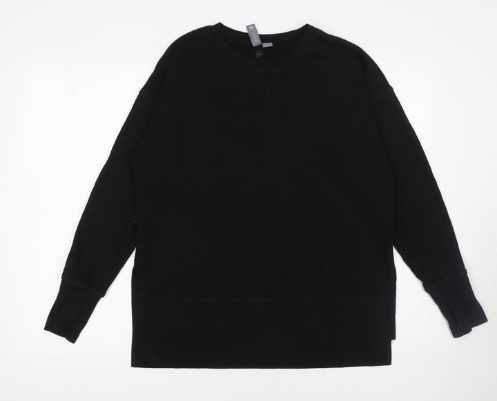Sweaty Betty Women Black XS Pullover Sweatshirt 55% Cotton 45% Modal