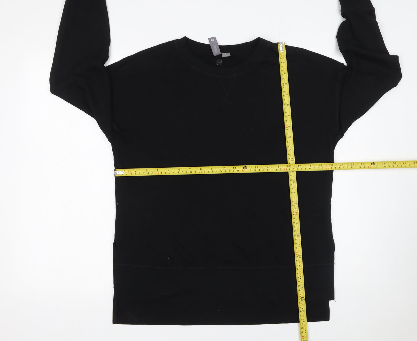 Sweaty Betty Women Black XS Pullover Sweatshirt 55% Cotton 45% Modal