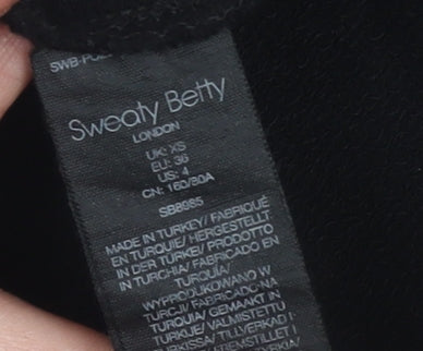 Sweaty Betty Women Black XS Pullover Sweatshirt 55% Cotton 45% Modal