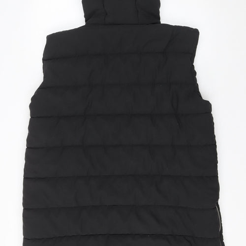 Rising Womens Black Hooded Puffer Waistcoat XL Sleeveless Mid-Length