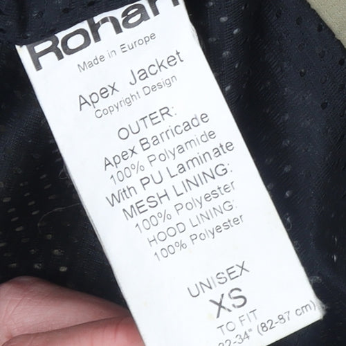Rohan Unisex Blue XS Apex Waterproof Hooded Parka Jacket