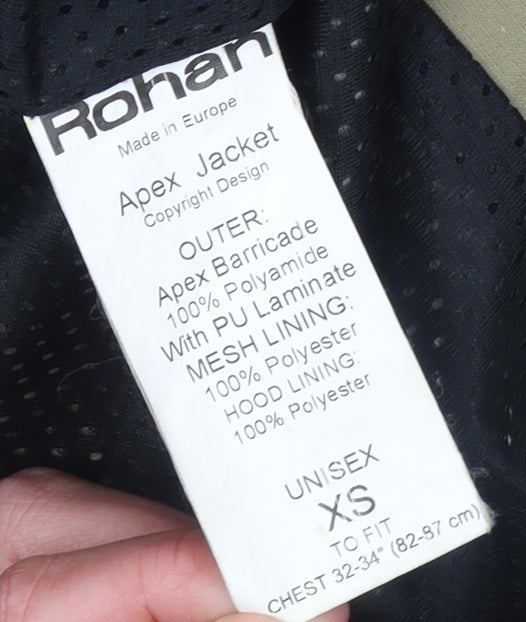 Rohan Unisex Blue XS Apex Waterproof Hooded Parka Jacket