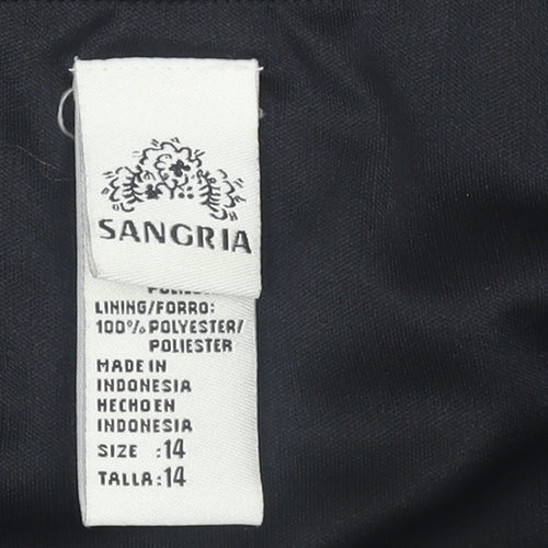 Sangria Women’s Black Size 14 Fit & Flare Chiffon Halter Dress