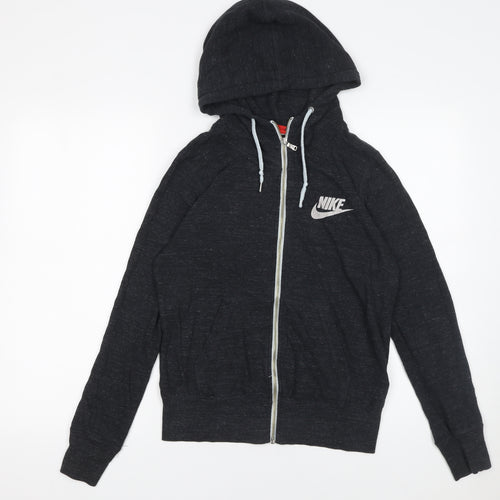 Nike Women’s Black Full Zip Hoodie Size M Cotton Blend
