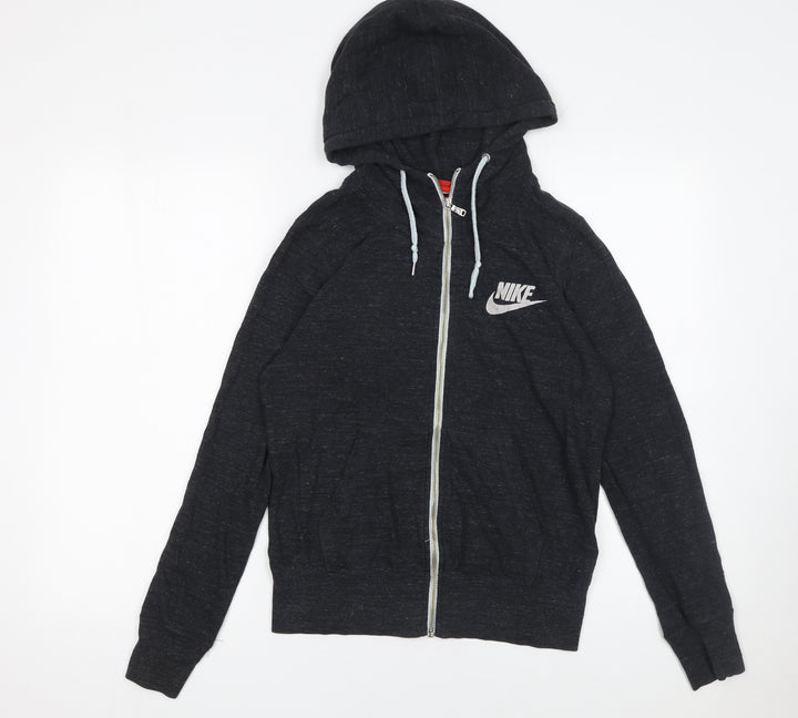 Nike Women’s Black Full Zip Hoodie Size M Cotton Blend